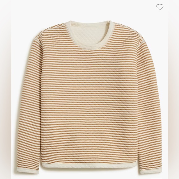 J. Crew Top Seller Reversible Quilted Pullover Crewneck Sweater Sweatshirt Large - Picture 2 of 5